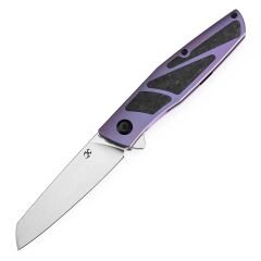 KANSEPT Cru | Mor Eloksallı Titanyum ve Parçalanmış Karbon Fiber Sap | CPM S35VN Çelik Çakı | K1092A2