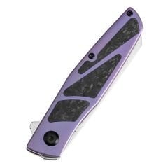 KANSEPT Cru | Mor Eloksallı Titanyum ve Parçalanmış Karbon Fiber Sap | CPM S35VN Çelik Çakı | K1092A2