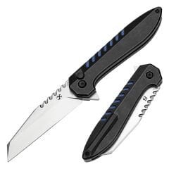 KANSEPT Kosame | Siyah Kaplamalı Titanyum, Mavi G10 Kakmalı Sap | 154CM Çelik Çakı | T1093F4
