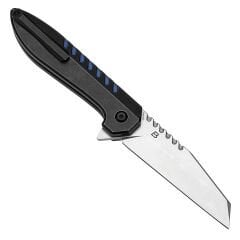 KANSEPT Kosame | Siyah Kaplamalı Titanyum, Mavi G10 Kakmalı Sap | 154CM Çelik Çakı | T1093F4