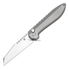 KANSEPT Kosame | Taşlanmış Titanyum, Yeşim G10 Kakmalı Sap | 154CM Çelik Çakı | T1093F6