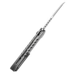 KANSEPT Kosame | Taşlanmış Titanyum, Yeşim G10 Kakmalı Sap | 154CM Çelik Çakı | T1093F6
