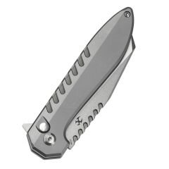 KANSEPT Kosame | Taşlanmış Titanyum, Yeşim G10 Kakmalı Sap | 154CM Çelik Çakı | T1093F6
