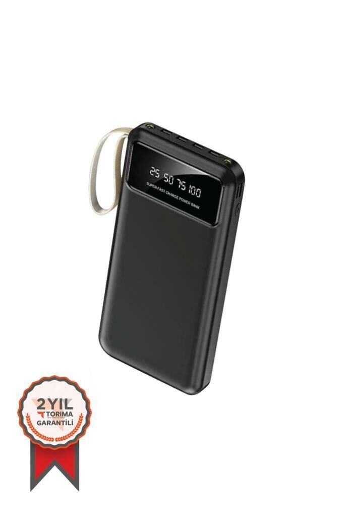 10000 Mah Hızlı Şarj Özellikli 4 Çıkışlı Powerbank - Siyah