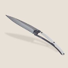 Deejo 37g, Light Grey Aluminium / Quadratic Çakı