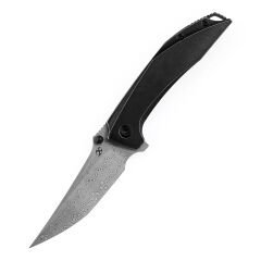 KANSEPT Baku | Taşlanmış Titanyum Sap | Damascus Çelik Çakı | K1056A5