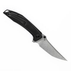 KANSEPT Baku | Taşlanmış Titanyum Sap | Damascus Çelik Çakı | K1056A5