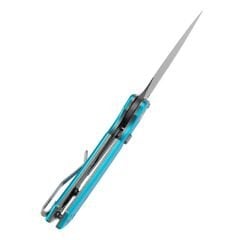 Tenable Fenrir | Mavi Alüminyum Sap | Damascus Çelik Çakı | B1034H8