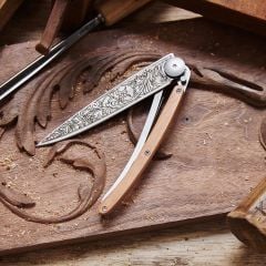 Deejo 37g, Juniper wood / Art Nouveau Çakı