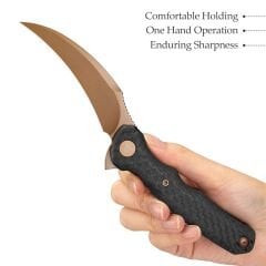 Trivisa Lacerta-CG | Karbon Fiber G10 Sap | 14C28N Çelik Çakı | TY19-CG-14