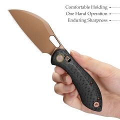 Trivisa Batwing-CG/S | Karbon Fiber G10 Sap | 14C28N Çelik Çakı | JM10S-CG-14