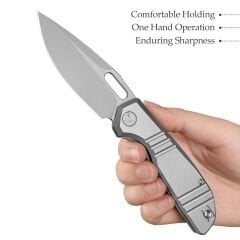 Trivisa Gecko-S | Titanyum Sap | M390 Çelik Çakı | JM04-S-M