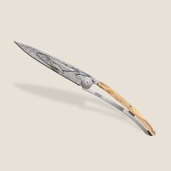 Deejo 37g, Olive Wood / Whale Çakı