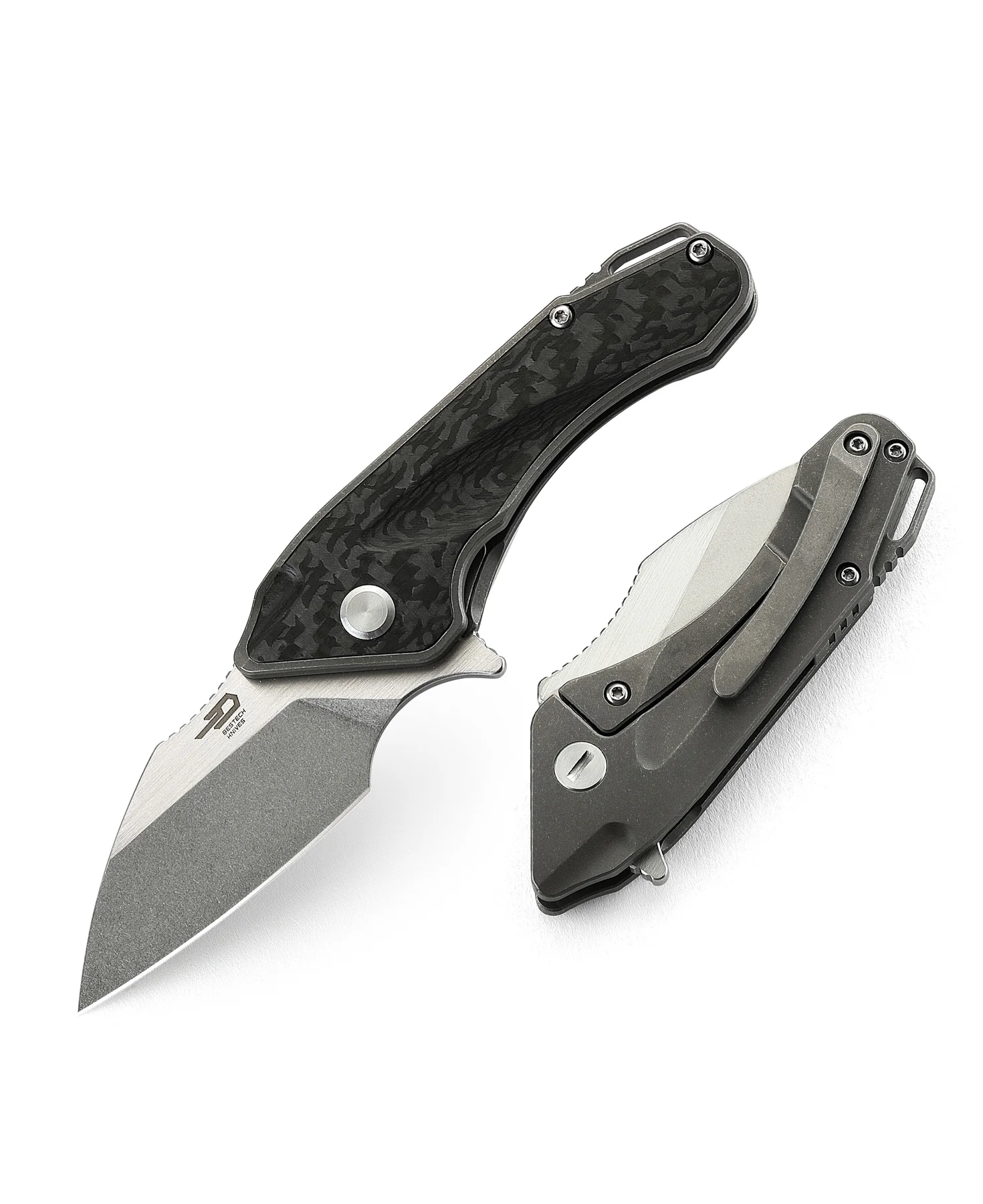 BESTECH Goblin | Titanyum + Karbon Fiber Sap | S35VN Çelik Çakı | BT1711E