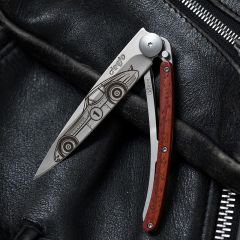 Deejo 37g, Coral wood / Racing Car Çakı