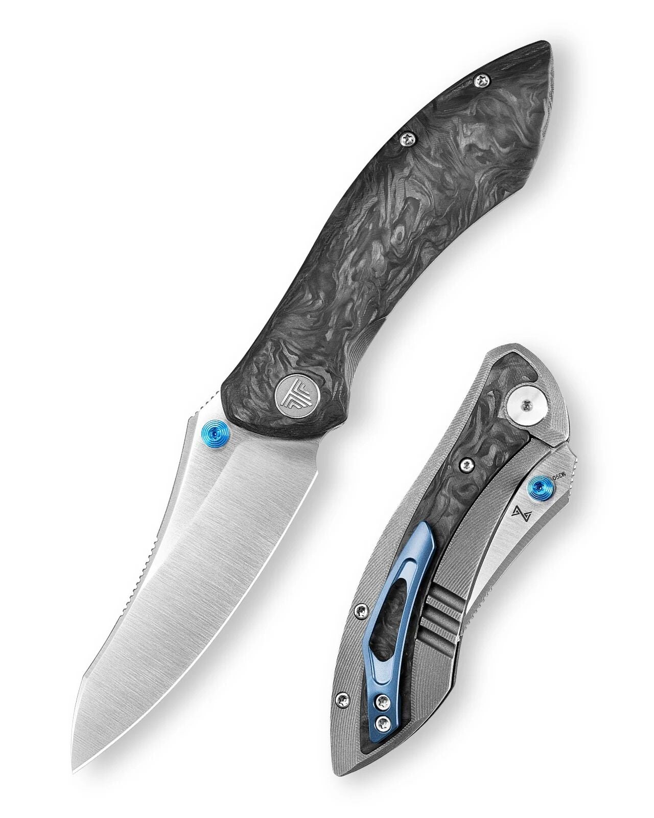 Trivisa Rhino-W | Karbon Fiber + Titanyum Sap | M390 Çelik Çakı | JM08-W-M
