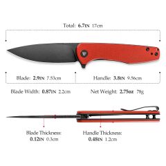 Trivisa Hummingbird-RG | G10 Sap | 14C28N Çelik Çakı | JM07-RG-14