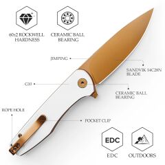 Trivisa Hummingbird-WG | G10 Sap | 14C28N Çelik Çakı | JM07-WG-14