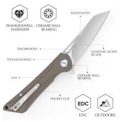 Trivisa Monoceros-03D | G10 Sap | 14C28N Çelik Çakı | TY25-DG-14