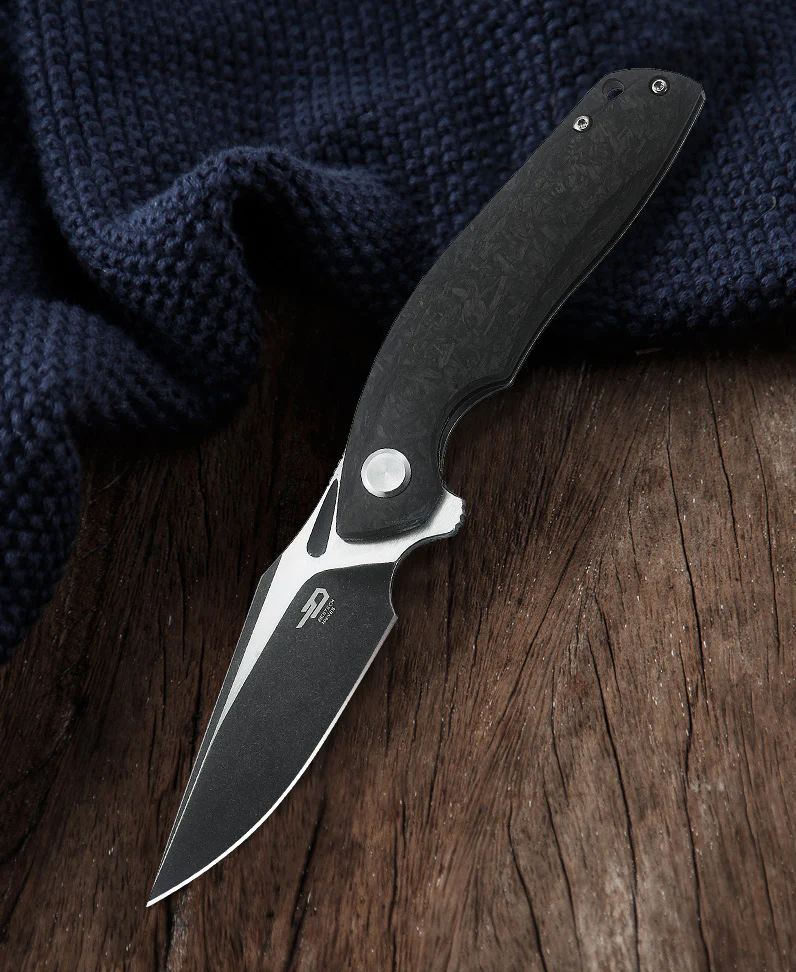 BESTECH Ghost | Karbon Fiber + Titanyum Sap | S35VN Çelik Çakı | BT1905C-2
