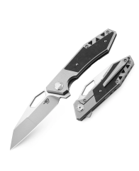 BESTECH FRACTAL Titanyum + Karbon Fiber Kaplama Sap S35VN Çelik Çakı - BT1907A
