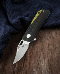 BESTECH Motor (Bowie) BT1806B Titanyum+Karbon Fiber Sap: 2,24'' CPM-S35VN Bıçak