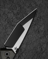 BESTECH CETUS BT2304B Siyah Bronz Titanyum Doğal Kanvas Micarta Kakma: 3,94'' Siyah PVD Yatay Saten M390 Bıçak
