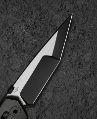 BESTECH CETUS BT2304B Siyah Bronz Titanyum Doğal Kanvas Micarta Kakma: 3,94'' Siyah PVD Yatay Saten M390 Bıçak
