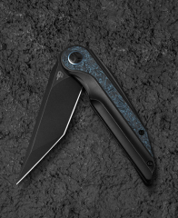 BESTECH BLIND FURY BT2303D Siyah Stonewash Titanyum Gök Mavisi Mermer Kakma Sap M390 Çelik Çakı