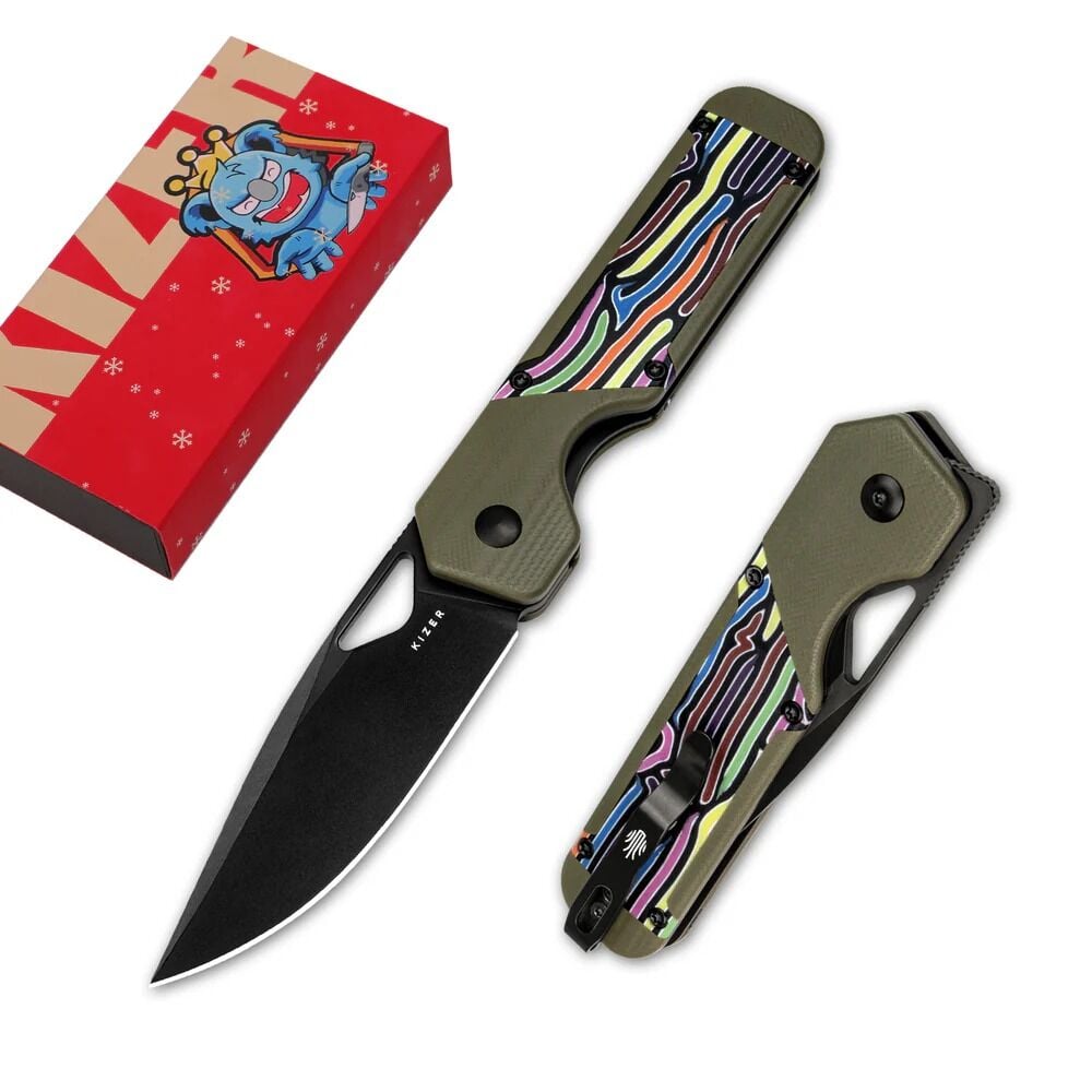 Kizer Militaw® | Nitro-V | Olive Green & Party Steamers G10 | KizerV™ 3634A3