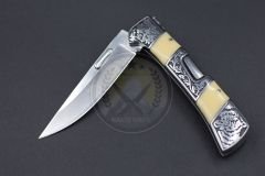 Columbia Company Sırttan Kilitli Gravür Desenli Çakı