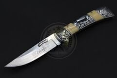 Columbia Company Sırttan Kilitli Gravür Desenli Çakı