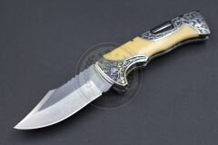 Columbia Company Sırttan Kilitli Gravür Desenli Çakı