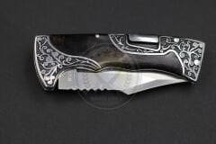Columbia Company Sırttan Kilitli Gravür Desenli Çakı 20,5cm