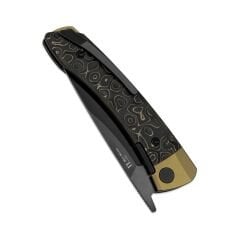 Kizer Mini MoMo | S90V | Titanium+Fat Carbon Camo Gold | KizerB™ 3663A3