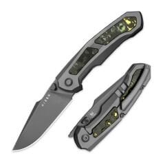Kizer Feweed | Titanyum + Fat Karbon Sap | S90V Çelik Çakı | Ki3694A2