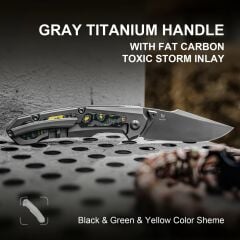 Kizer Feweed | S90V | Titanium+ Fat Carbon（Toxic Storm）| KizerB™ 3694A2
