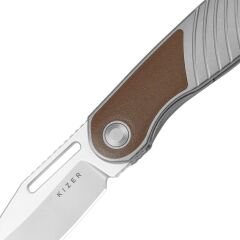 Kizer Raze | S45VN | Titanium & Leather | KizerB™ 3720A2