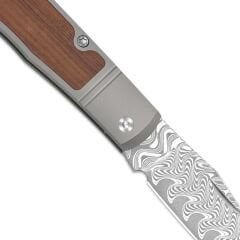 Trestle | Damascus | Titanium & Mkuruti Wood | V3761A2