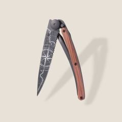 Deejo Serrated 37g, Coral Wood / Terra Incognita Çakı