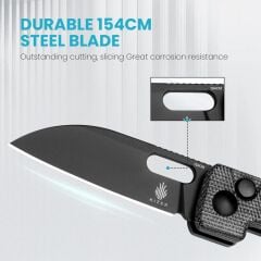 Kizer Banish | Mikarta Sap | 154CM Çelik Mini Çakı | V2676C1