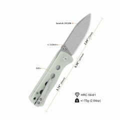 QSP Canary | Jade G10 Sap | 14C28N Çelik Çakı | QS150-E1
