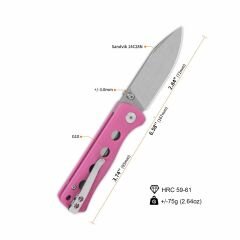 QSP Canary | Pembe G10 Sap | 14C28N Çelik Çakı | QS150-H1