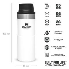 Stanley Classic The Trigger-Action Travel Mug 0.35 LT (Beyaz)