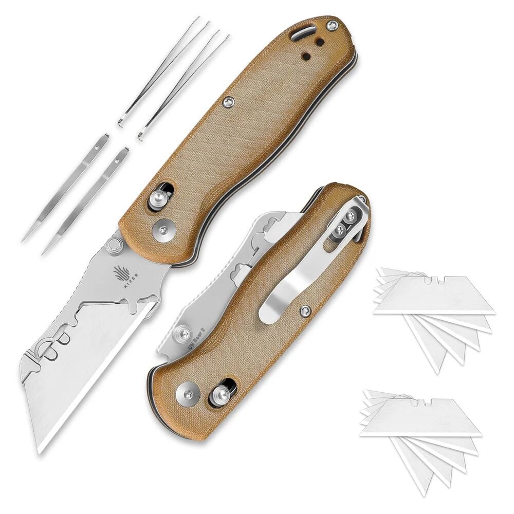 Dropbear Utility | Uti BEAR 2 | SK5 & 50Cr15MoV | Micarta | V3619JA7