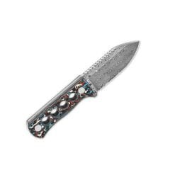 QSP Canary | Kamuflaj Karbon Fiber Sap ve Kaydex Kılıflı | Lamine Damascus Çelik Boyun Bıçağı | QS141-J